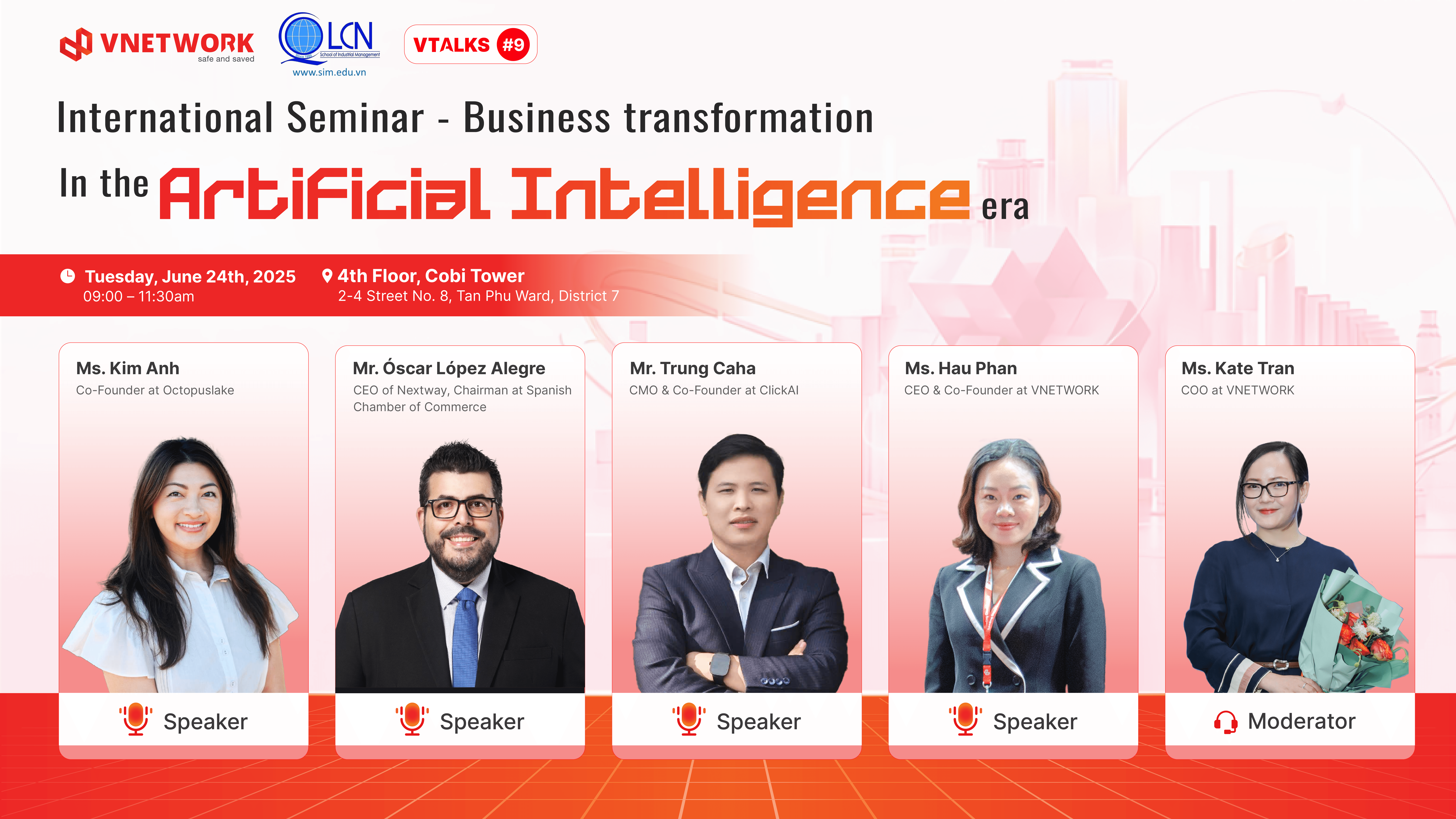VTalks #9: International Seminar - Business transformation in the artificial intelligence era
