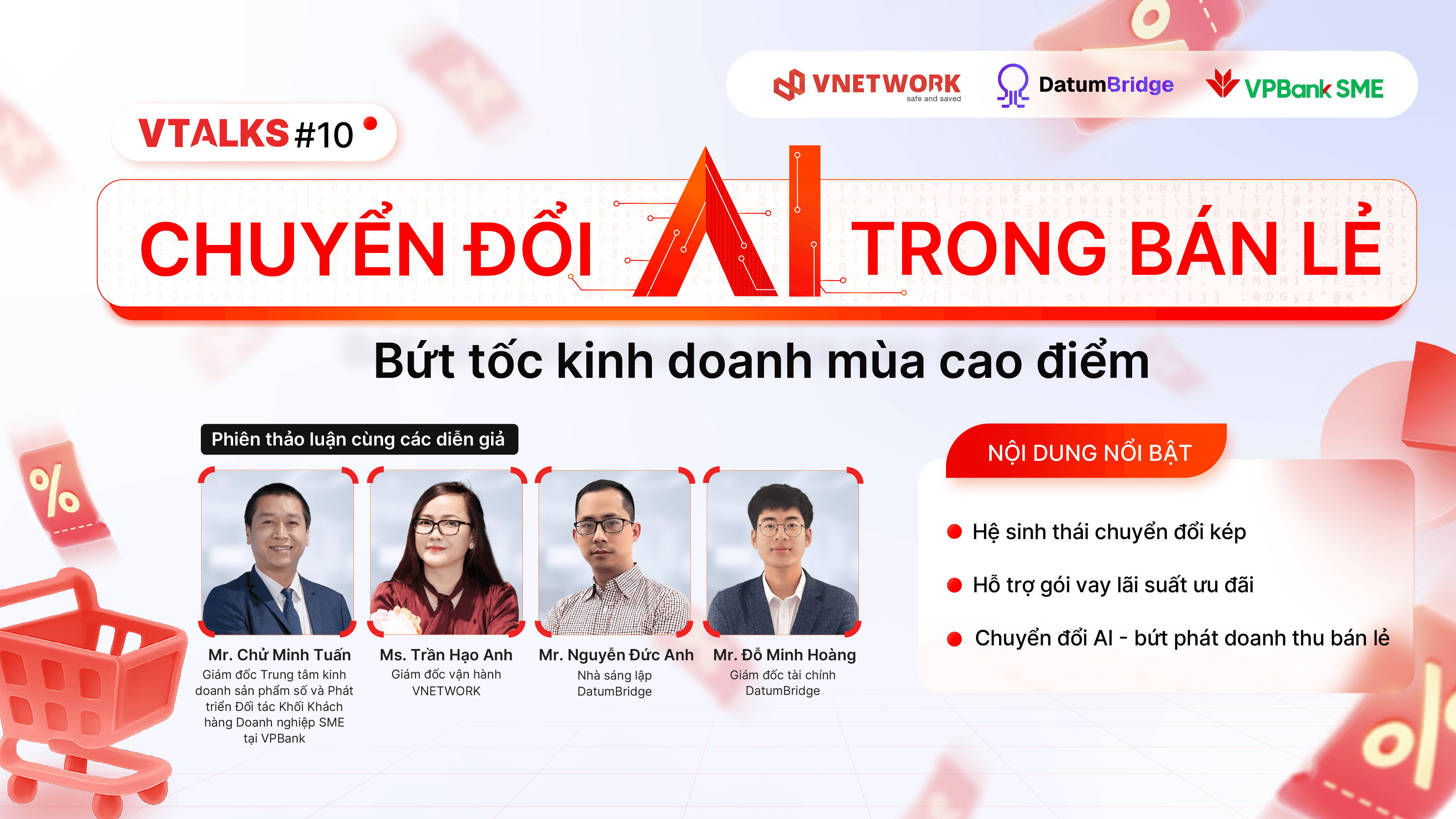 VTalks #10: Chuyển đổi AI trong bán lẻ - Bứt tốc kinh doanh mùa cao điểm
