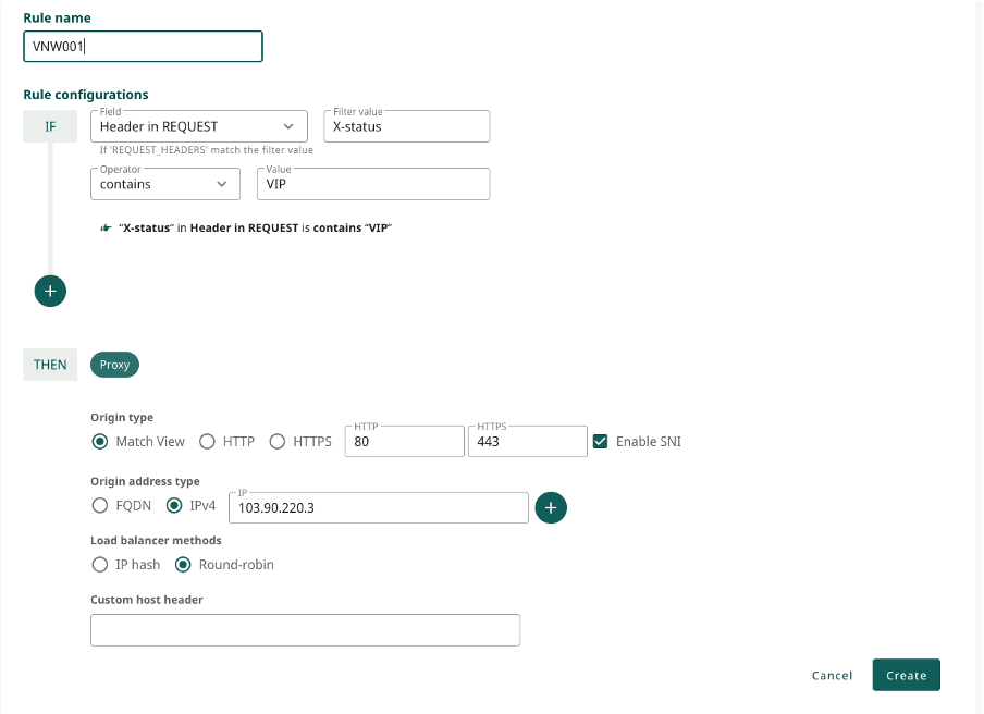 Origin Rule