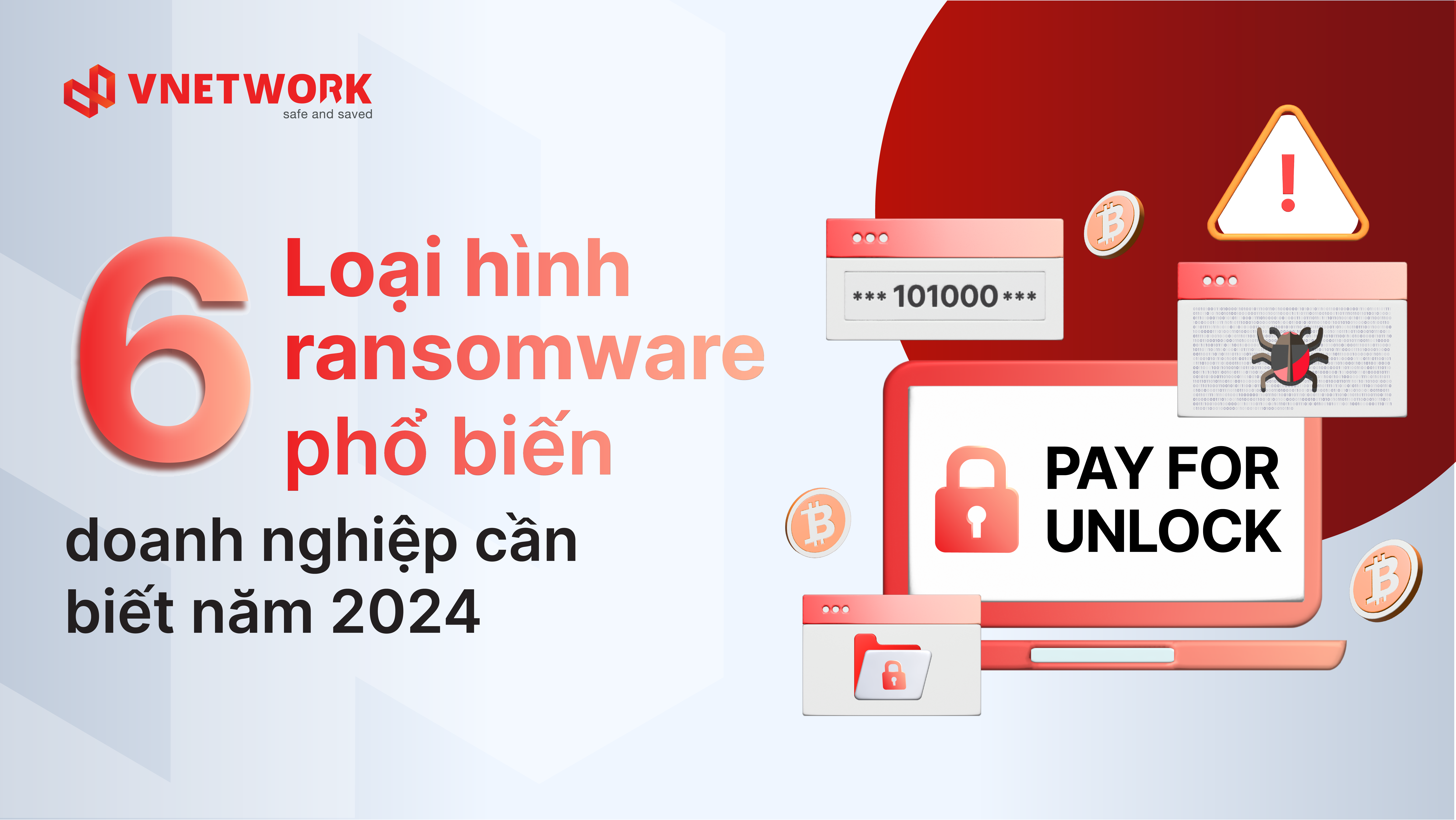 6 loại hình ransomware phổ biến doanh nghiệp cần biết năm 2024