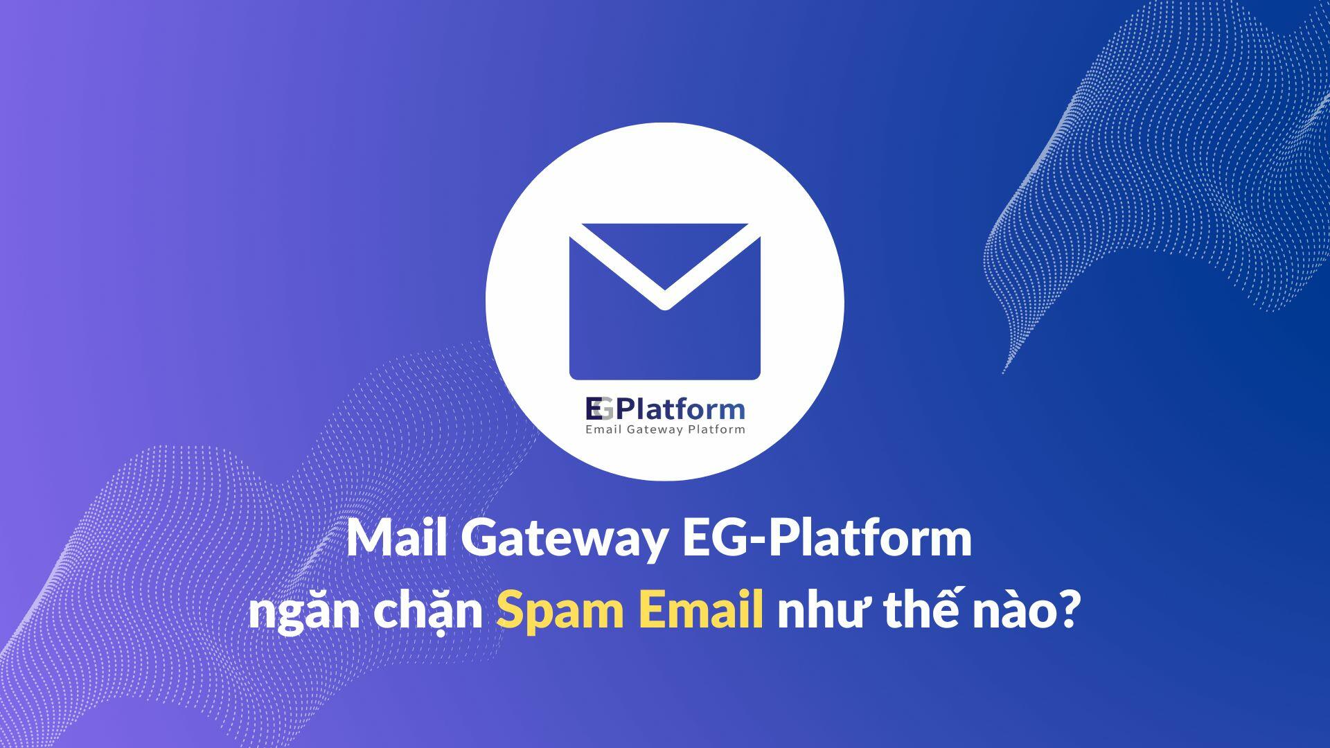 How does Mail Gateway EG-Platform prevent spam email?