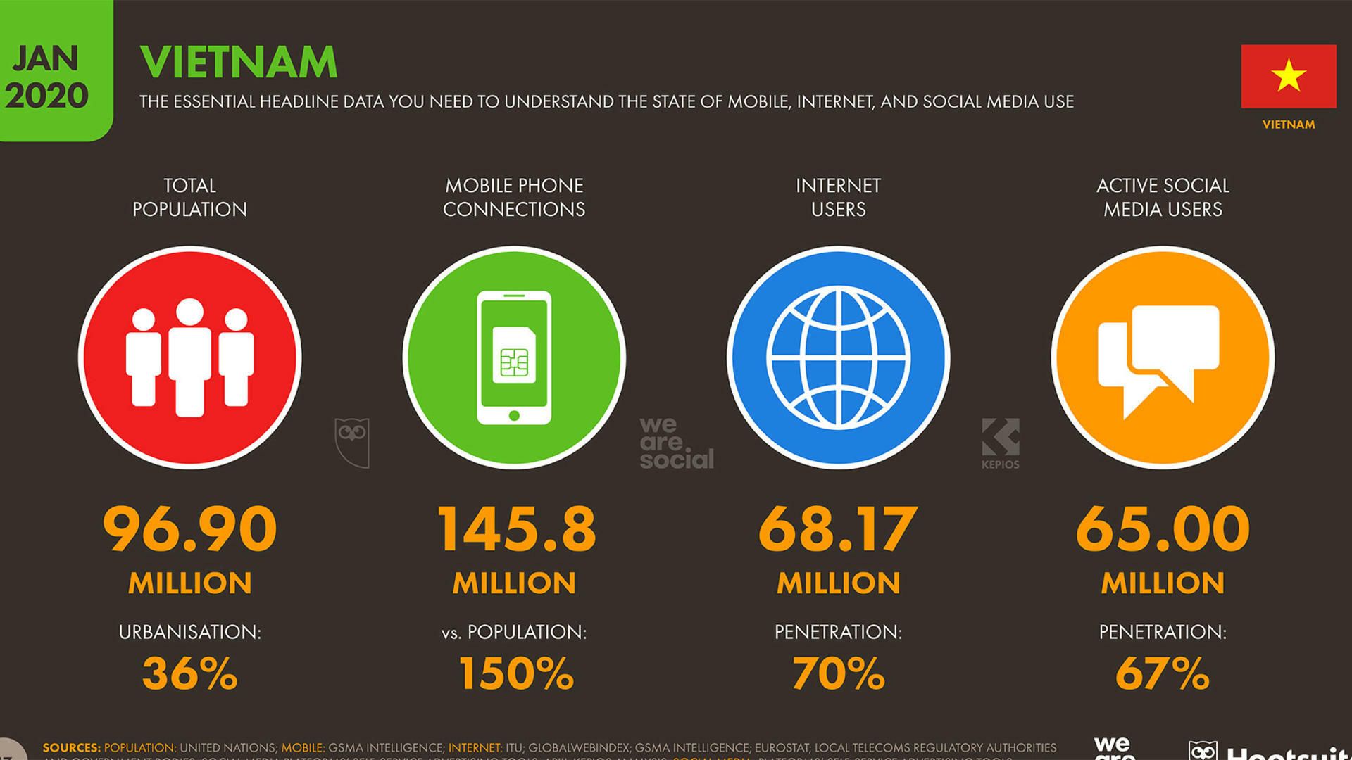 Thống kê Internet Việt Nam 2020