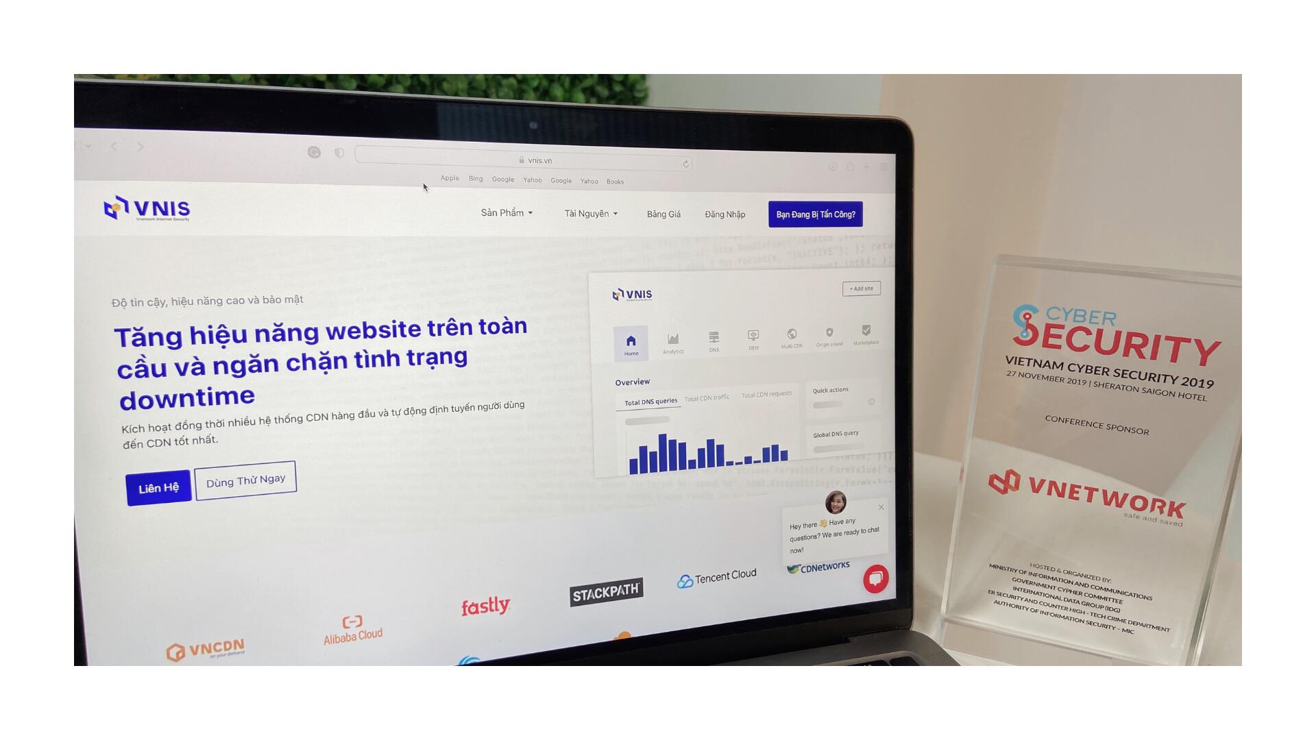 VNIS cung cấp giải pháp tăng tốc và bảo mật website hàng đầu