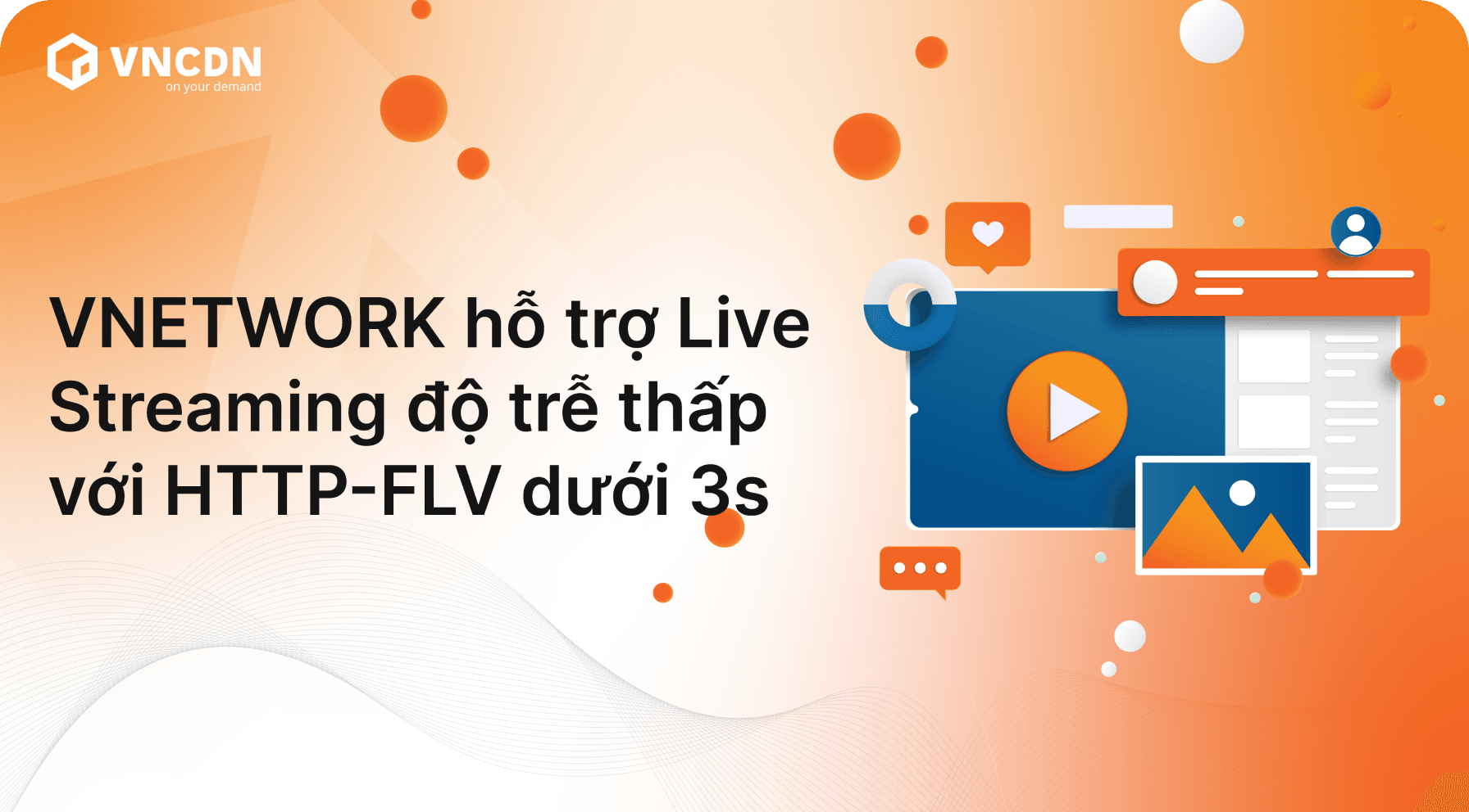 VNETWORK supports low-latency Live Streaming with HTTP-FLV under 3s