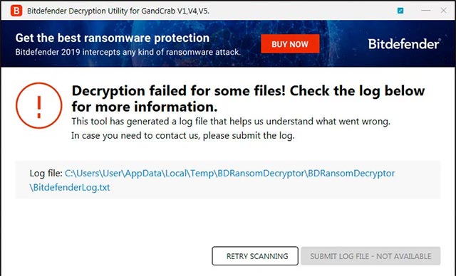 Hoàn tất quá trình giải mã GandCrab